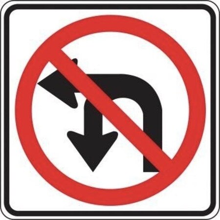 Accuform LANE GUIDANCE SIGN NO UTURNNO LEFT FRR682DP FRR682DP